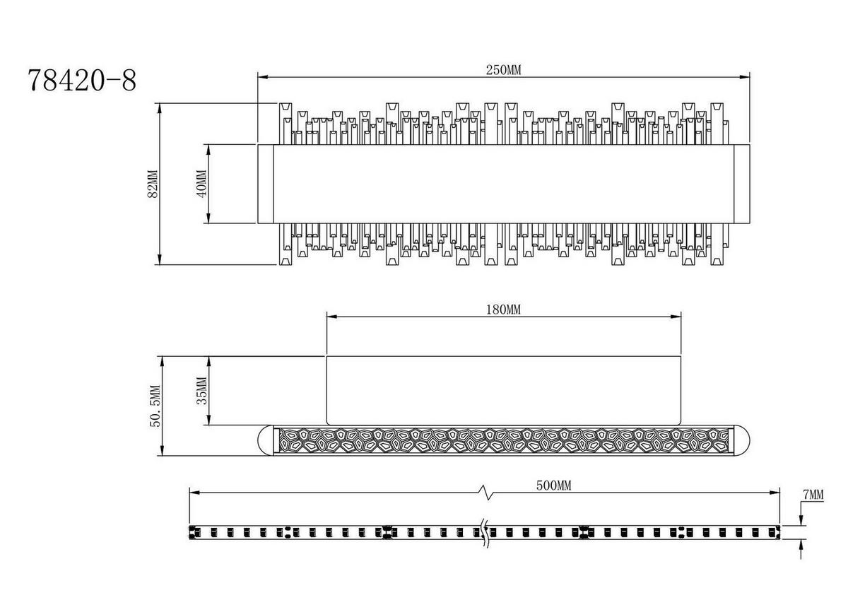 Led Zidna Svjetiljka Stalagmita - siva/prozirno, Design, metal/plastika (120/8/4cm) - Globo