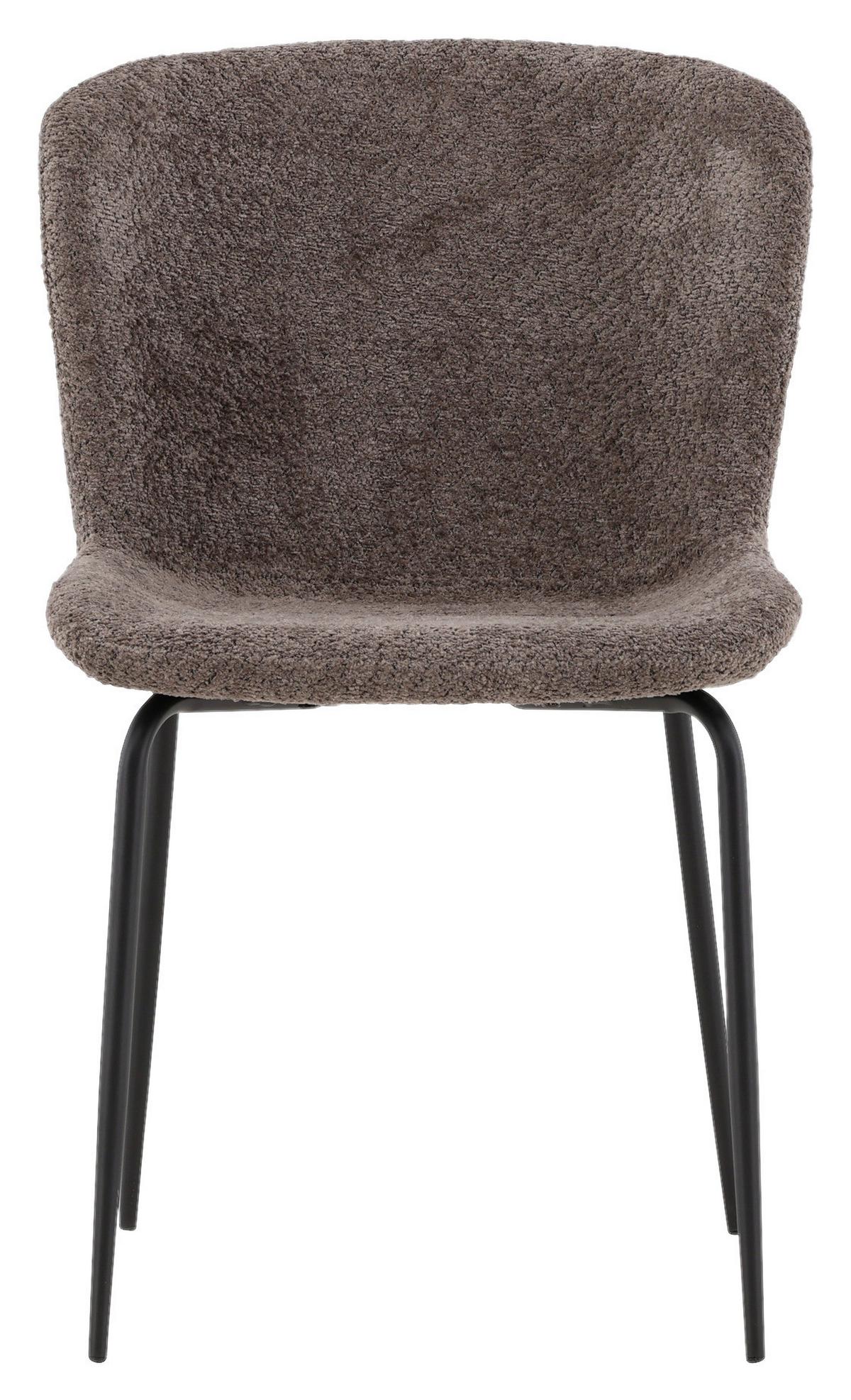 STUHL-SET MODESTO - Dunkelgrau/Schwarz, Design, Kunststoff/Textil (48/79,5/54cm) - Livetastic