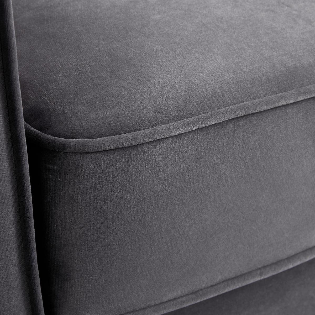 Relaxsessel Luis Grau Samt - Roségold/Grau, MODERN, Holz/Textil (90/87/87cm) - Bessagi Home