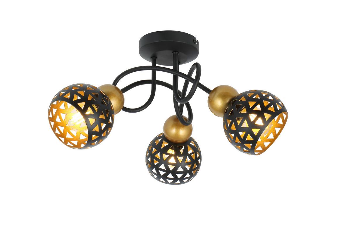 Stropni Reflektor Sarra - zlate barve/črna, Basics, kovina (39/20cm) - Globo