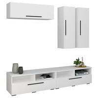 Dnevni Regal Arila, Bela, 5-Delno - črna/bela, Moderno, umetna masa/leseni material (190/200/40cm) - MID.YOU