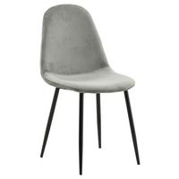 STUHL-SET POLAR - Schwarz/Grau, Design, Textil/Metall (42,5/88/53cm) - Livetastic