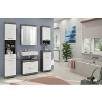 Kopalnica Scout, Antracit, Bela, 5-Delno - siva/bela, Moderno, umetna masa/leseni material (134cm) - MID.YOU