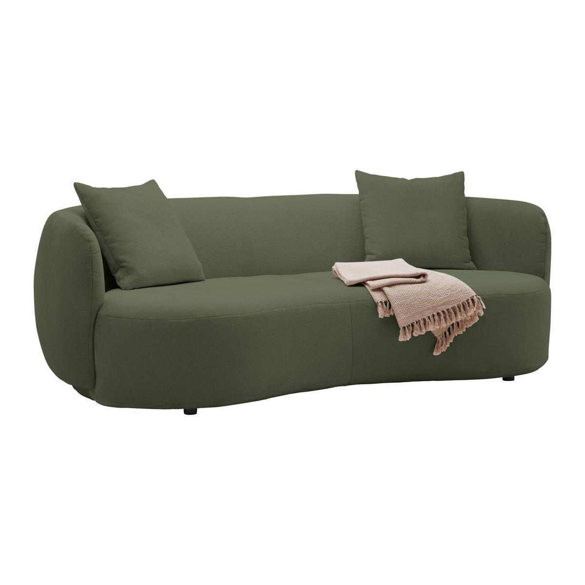 Bigsofa Leonas Grün - Schwarz/Grün, MODERN, Kunststoff/Textil (235/72/110cm) - Premium Living