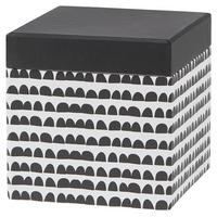 Ajándékdoboz Square - fekete/fehér, Modern, karton/papír (12/12/12cm) - Modern Living