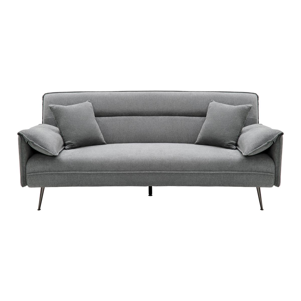 Canapea extensibila LANA - gri închis, Modern, lemn/metal (199/89/95cm) - Bessagi Home