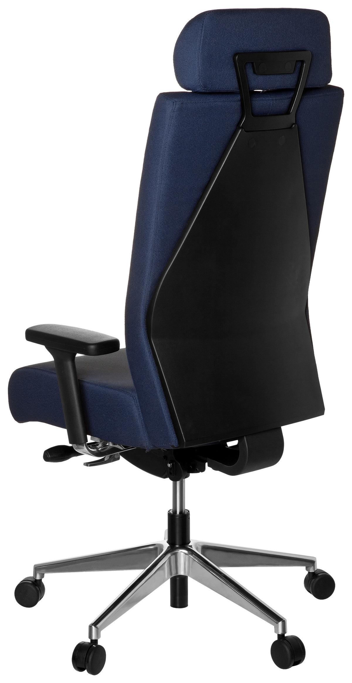 Pisarniški Stol Pro-tec Xxl, Modra - črna/barve aluminija, Moderno, kovina/umetna masa (59/138/49cm) - MID.YOU