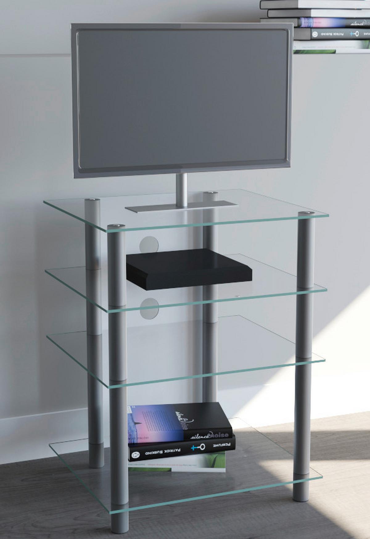 Phonotisch Bilus ca. 54x70 cm Transpar./Silber - Klar/Silberfarben, KONVENTIONELL, Glas/Metall (54/70/47cm) - MID.YOU