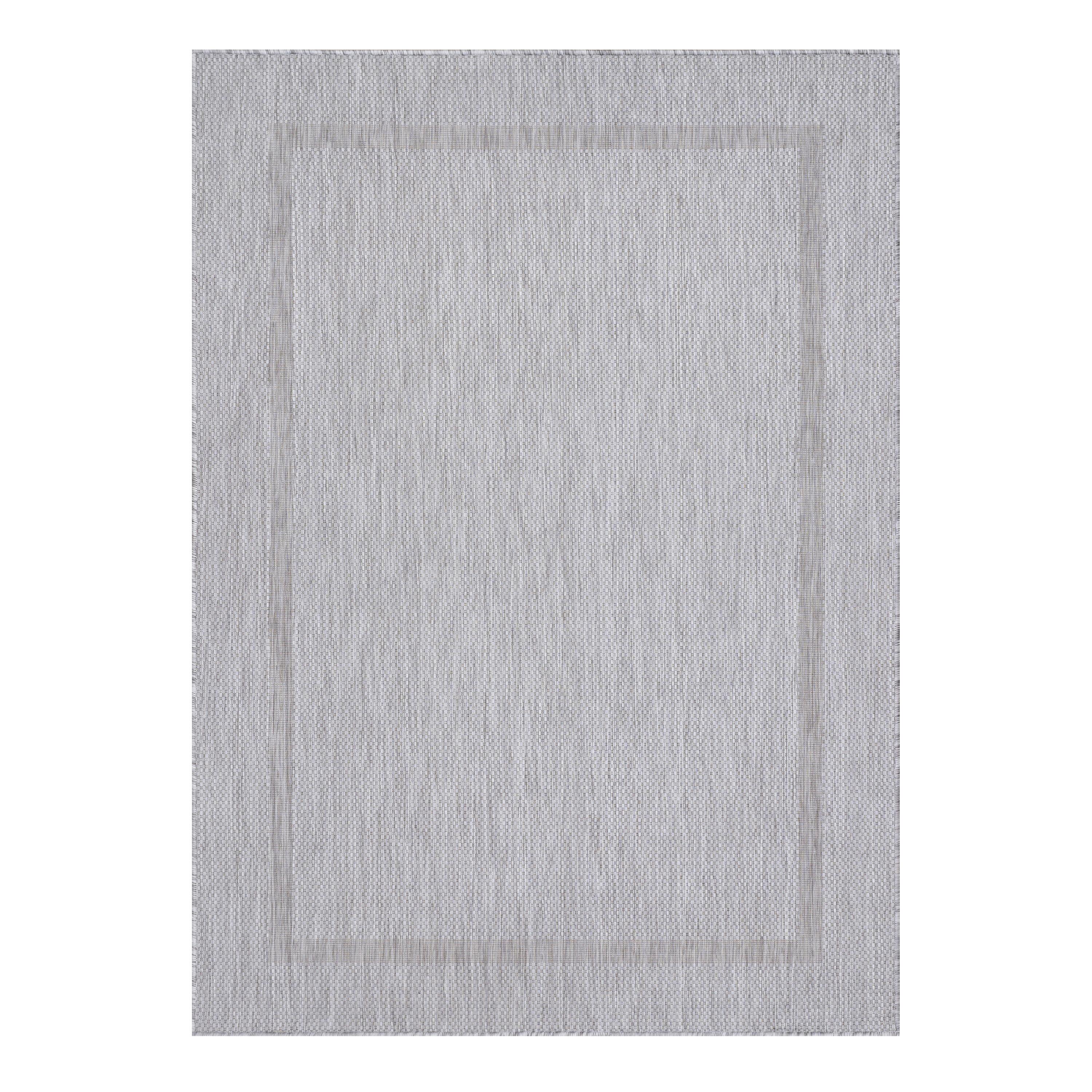 Ravno Tkana Preproga Relax, Srebrna, 280x370cm - srebrne barve, Basics, tekstil (280/370cm) - Novel