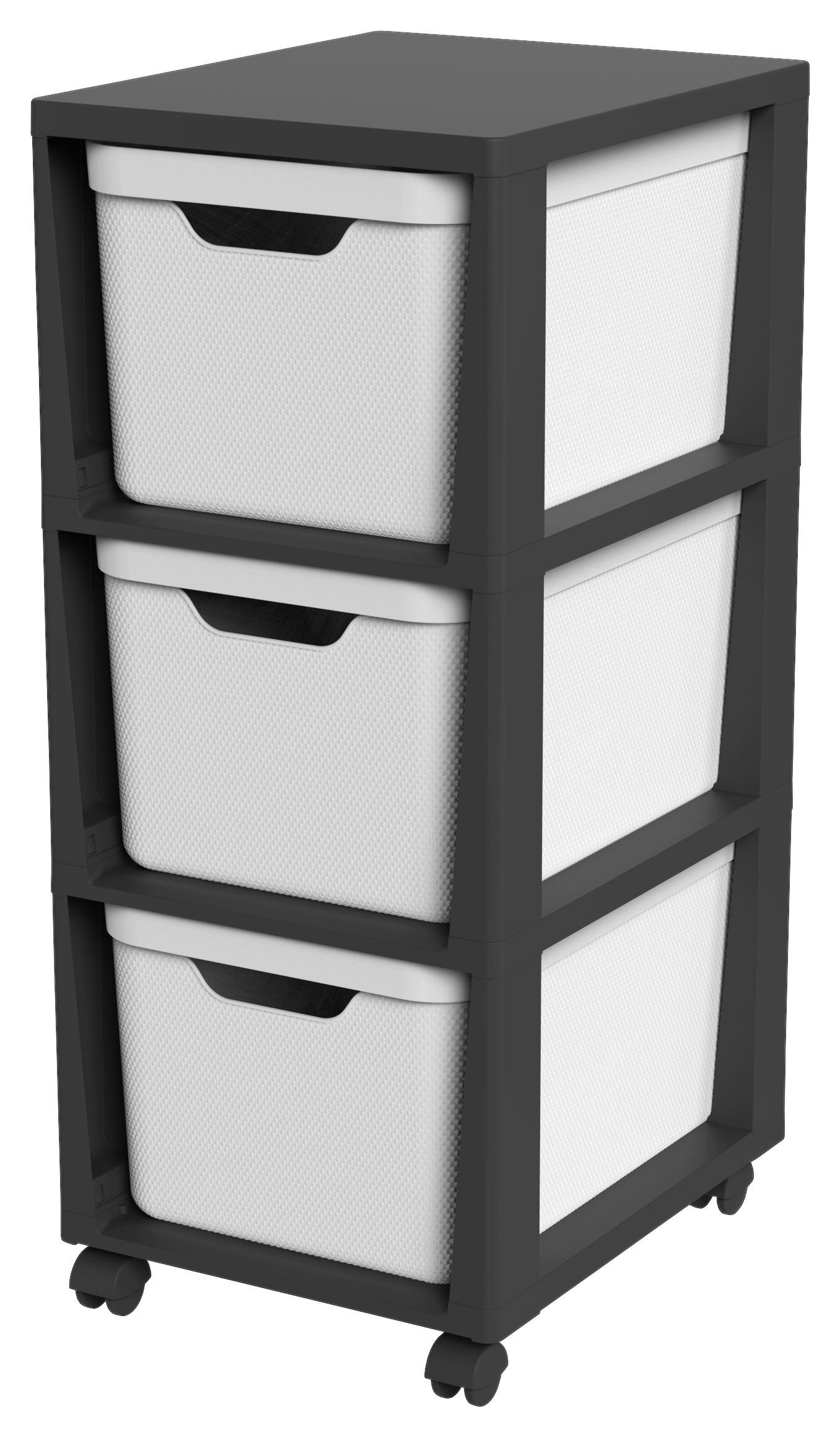 Rollcontainer Rotho Weiß - Weiß, Kunststoff (30/35/37cm)