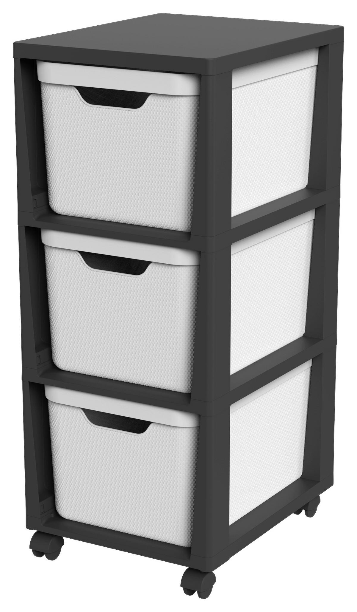Rollcontainer Rotho Weiß - Weiß, Kunststoff (30/35/37cm)