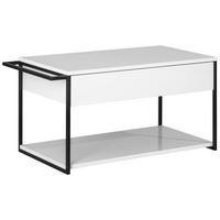 Waschtischunterschrank "New Yo rk", Weiß B: 88 cm hängend - Schwarz/Weiß, MODERN, Holzwerkstoff/Metall (87,5/43,5/47,5cm) - MID.YOU