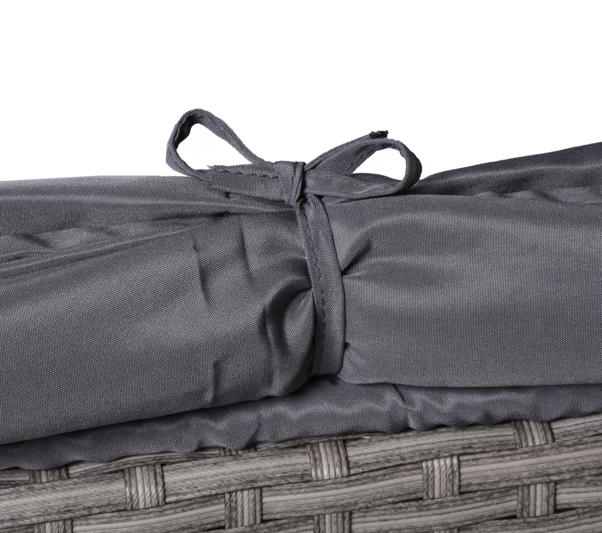 Loungegarnitur Saint-Tropez mit Dach Grau - Grau/Grün, Basics, Kunststoff/Textil - Gardenson