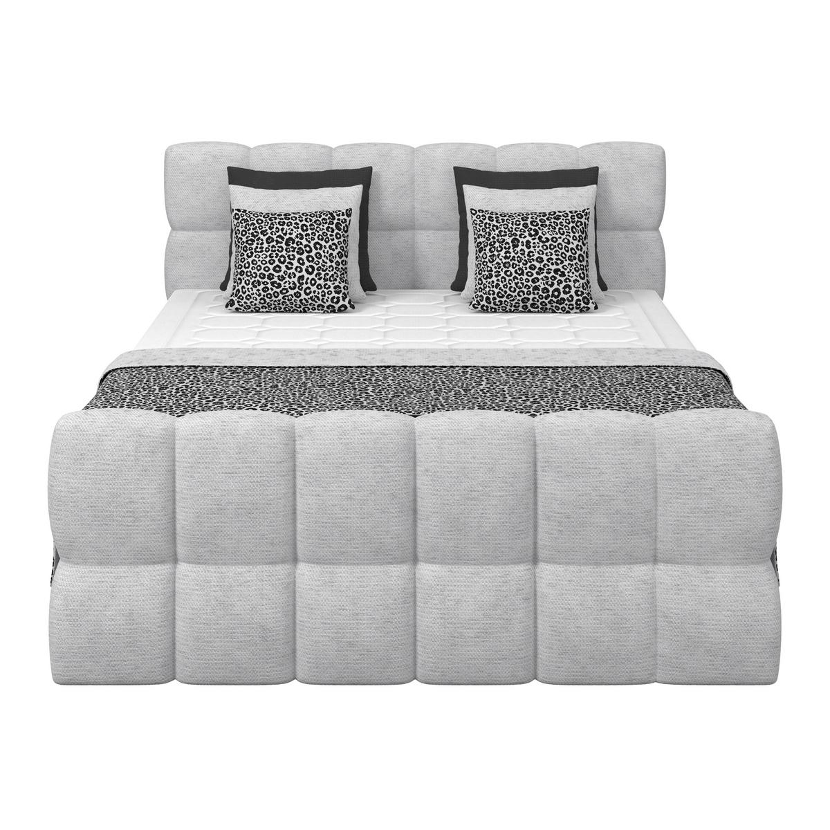 Postelja Boxspring Brisbane, Barva Šampanjca, 180x200 - barve šampanjca/črna, Trend, umetna masa/tekstil (180/200cm) - Premium Living