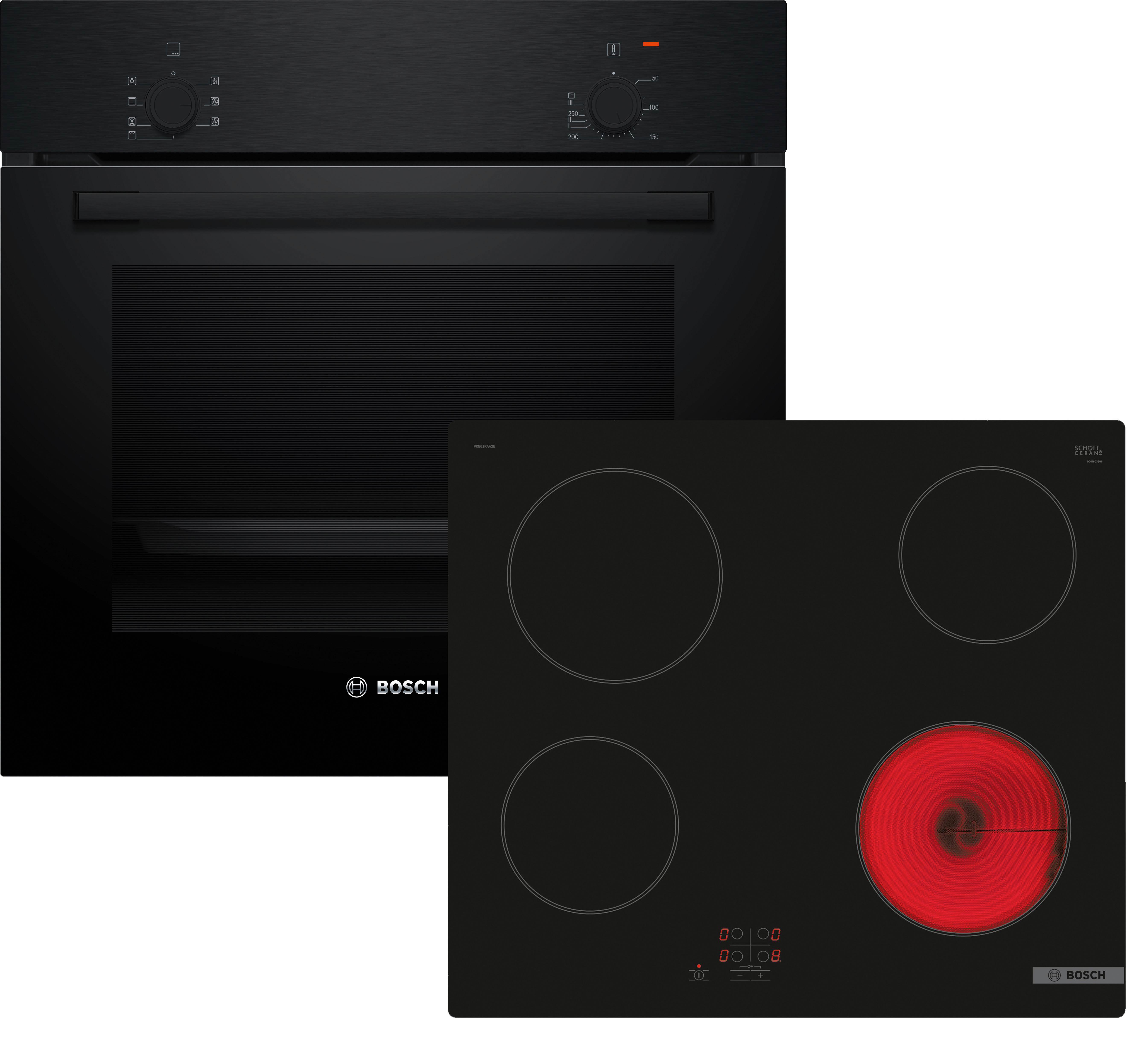 Backofenset HBD211FB66 - Schwarz, MODERN, Glas/Metall (60cm) - Bosch