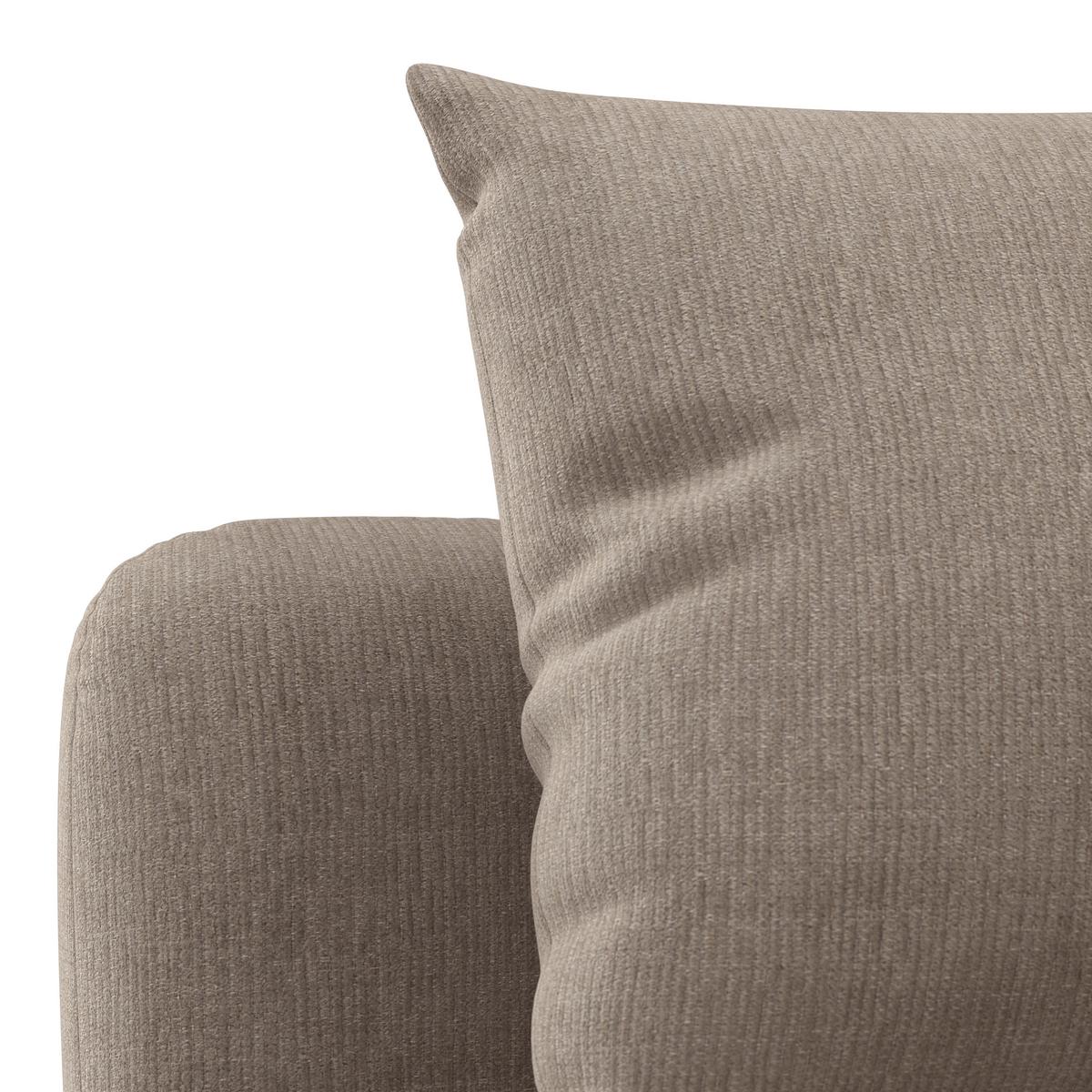 Sedežna Garnitura Nicole, Sivobež - sivobež/črna, Moderno, umetna masa/tekstil (306/87/162cm) - Bessagi Home