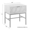 SÄNGBORD MILANO - svart/askfärgad, Modern, metall/trä (47,5/51/36cm) - Bessagi Home