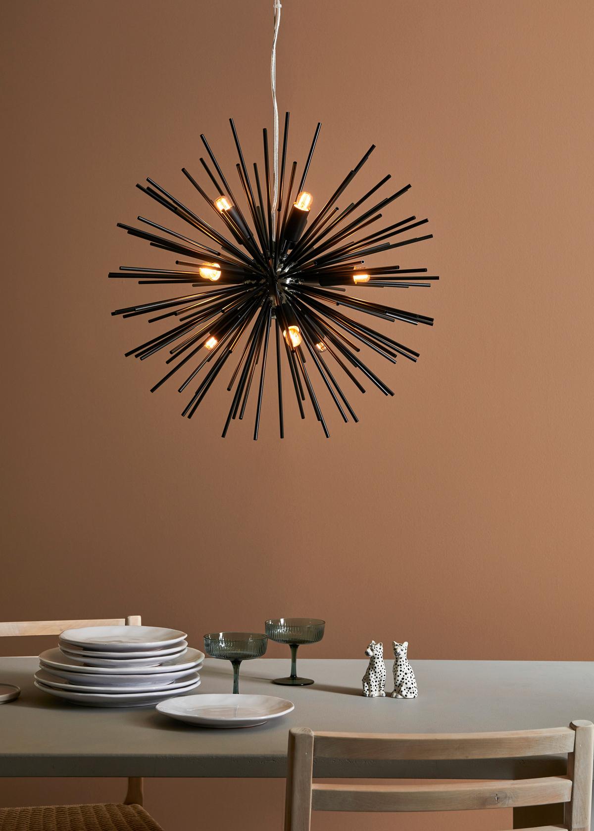 Hängeleuchte Soleil max. 40 Watt - Schwarz, Basics, Metall (57/57/190cm) - Markslöjd