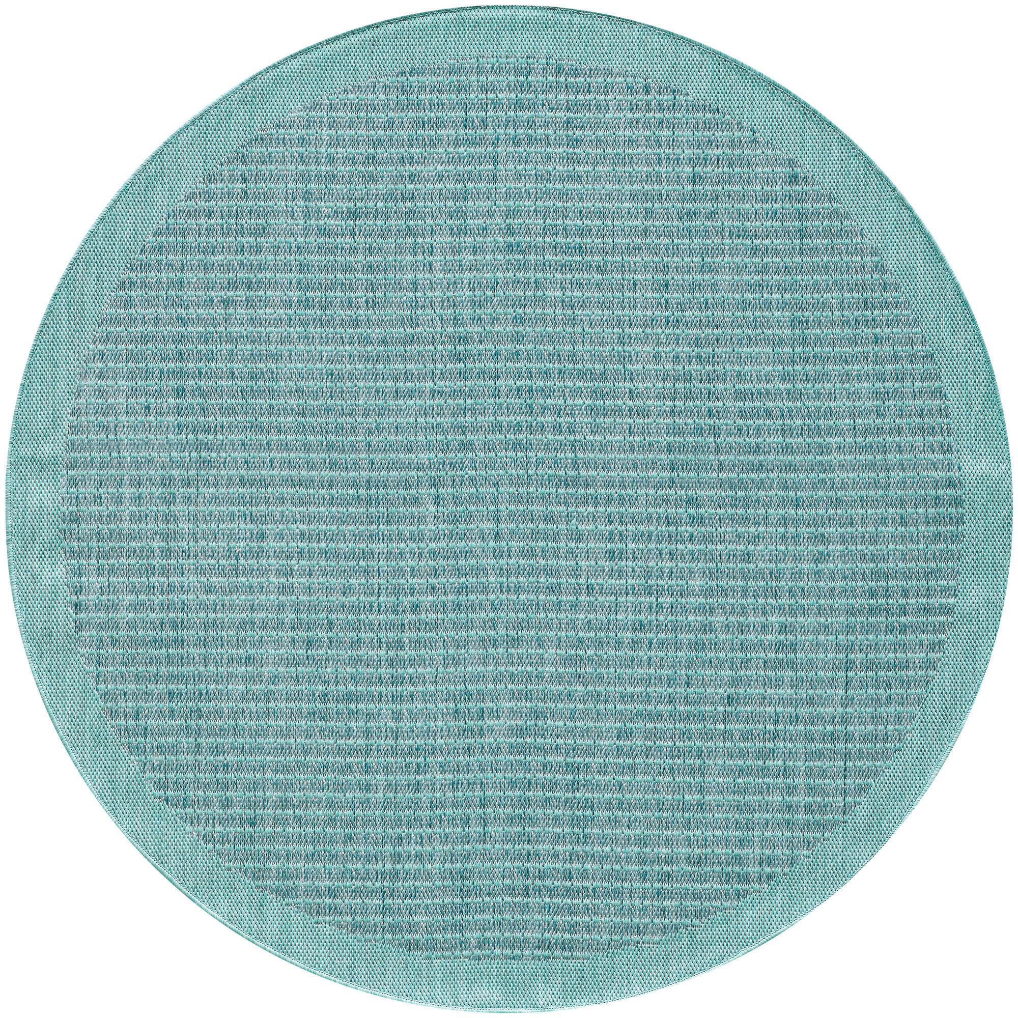 Outdoorteppich Giza Blau Ø ca. 160cm - Blau, Basics, Textil (160cm) - Novel