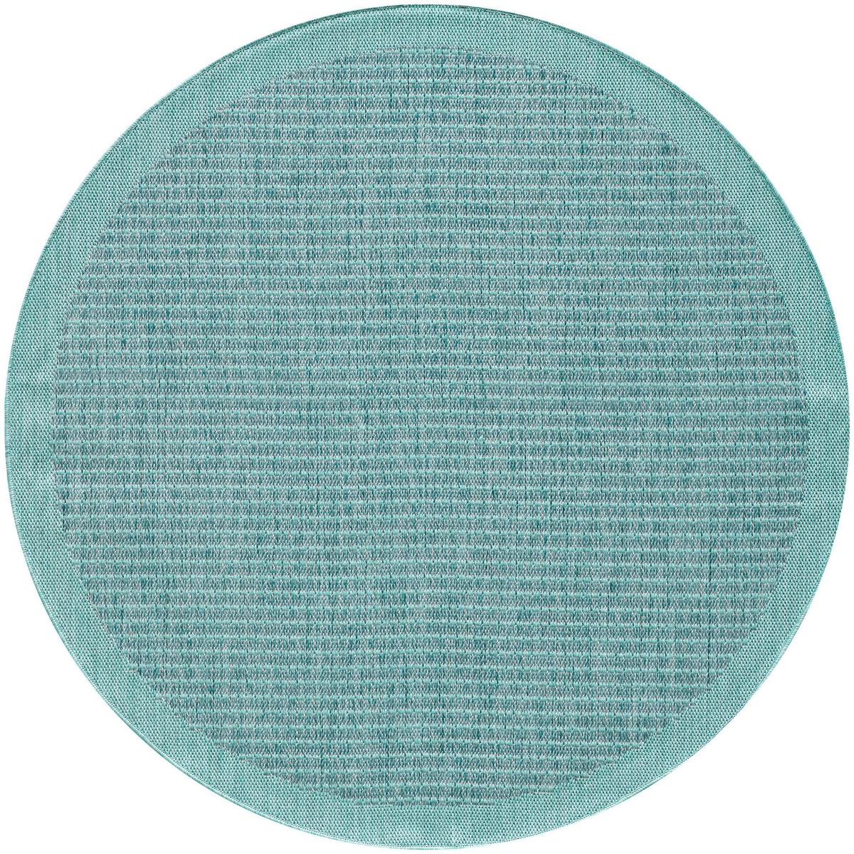 Outdoorteppich Giza Blau Ø ca. 160cm - Blau, Basics, Textil (160cm) - Novel