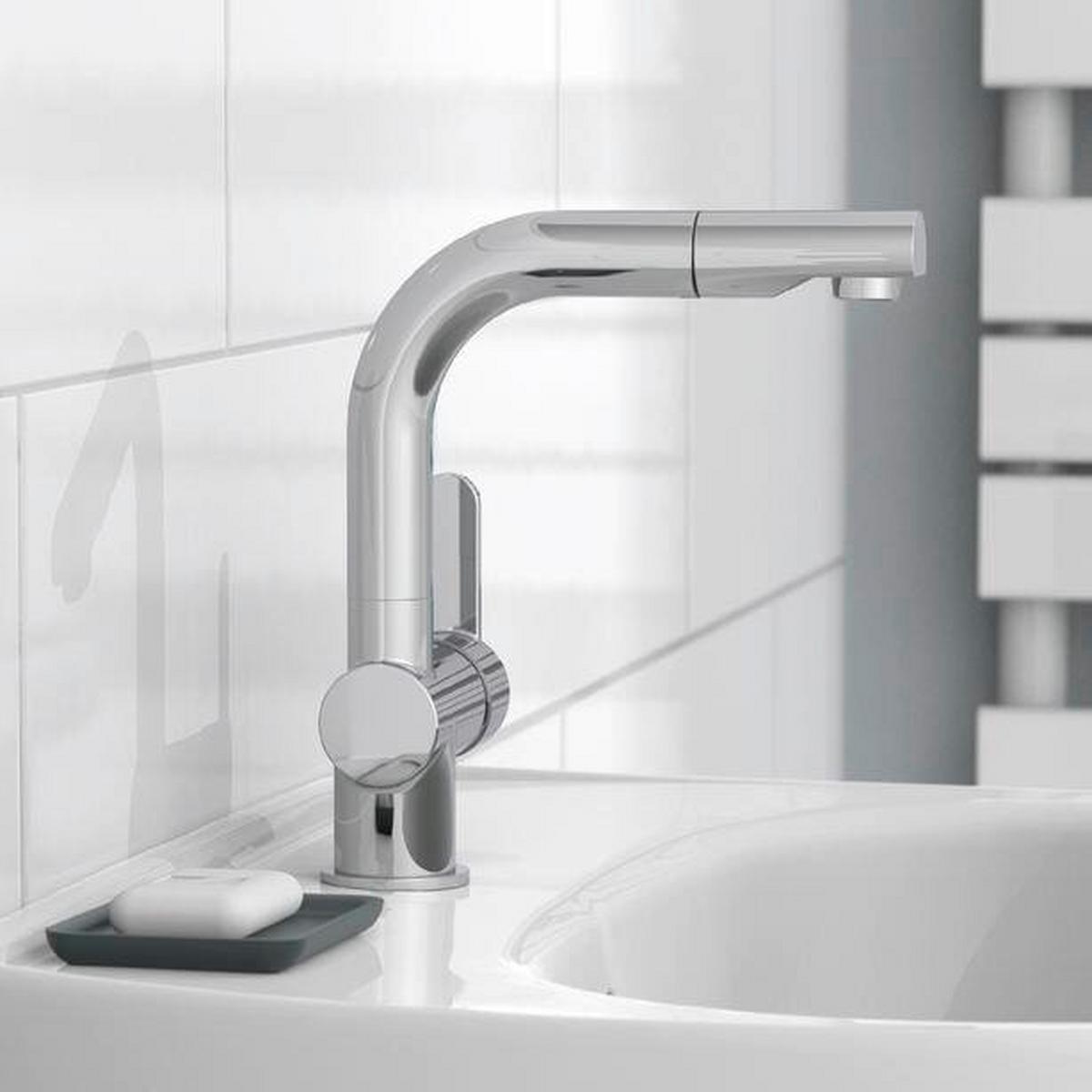 Waschtischarmatur London aus Metall - Chromfarben, Basics, Metall (7,9/22,5/19,5cm) - Schütte