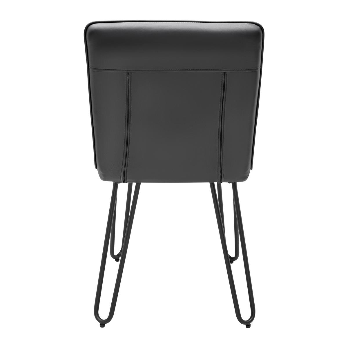 KRZESŁO IVIE - czarny, Modern, metal/drewno (43/86/62cm) - Bessagi Home