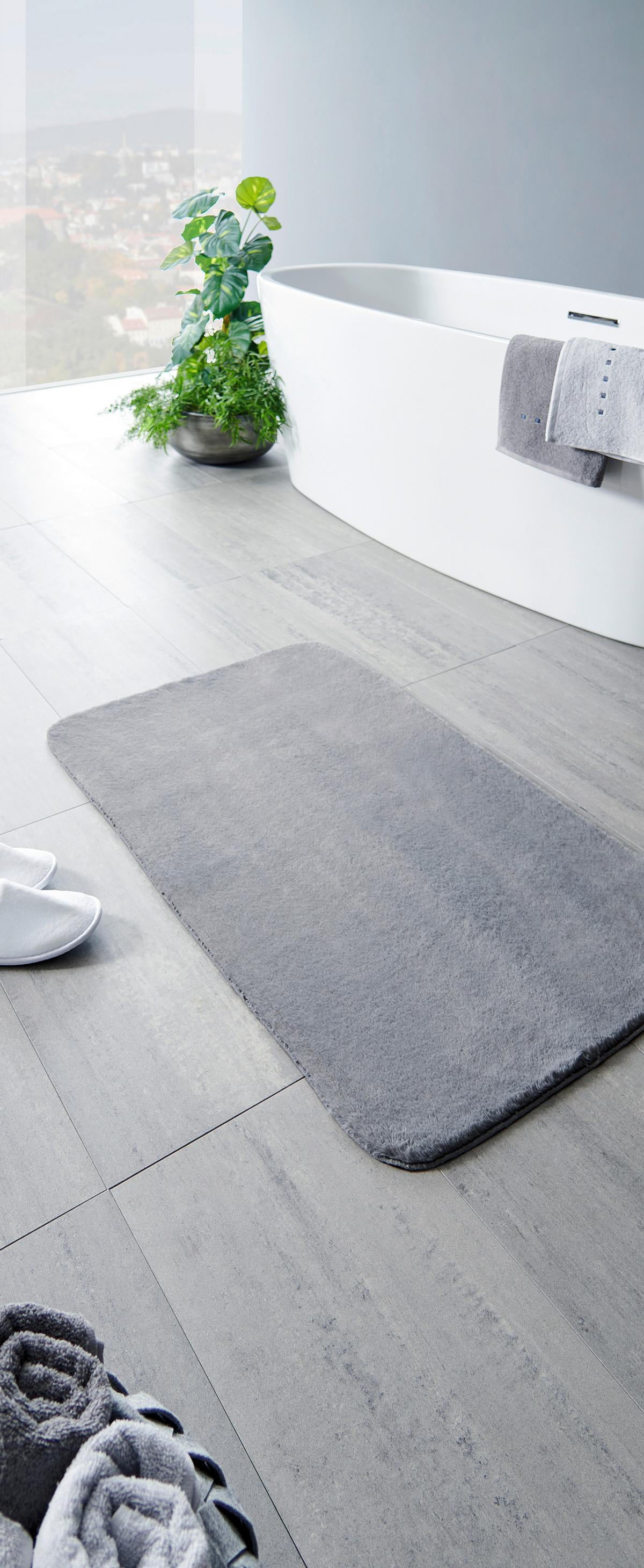 Fürdőszobaszőnyeg Robert - szürke, Modern, textil (60/100cm) - Premium Living