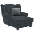 Fotelja Living - siva/tamno siva, MODERN, drvo/tekstil (120/98/138cm)