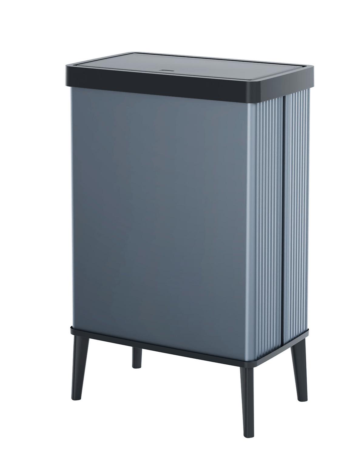 KOSZ NA ODPADY VERTO BIN HIGH, PERLBLAU - niebieskoszary, Basics, tworzywo sztuczne (26,5/68,7/43,5cm) - Curver