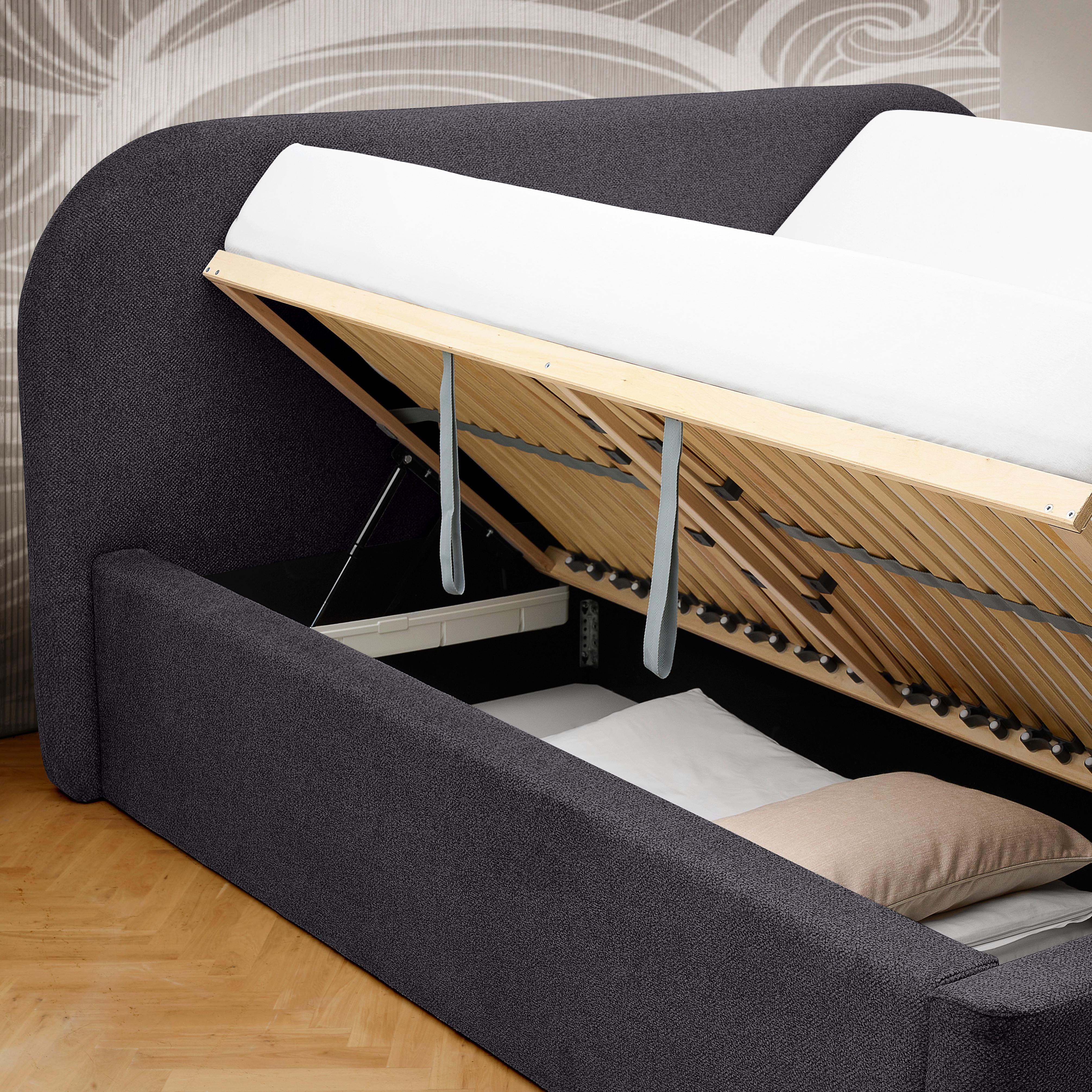 PAT TAPITAT BILBAO STORAGE - antracit, Design, lemn/textil (160/200cm) - Modern Living