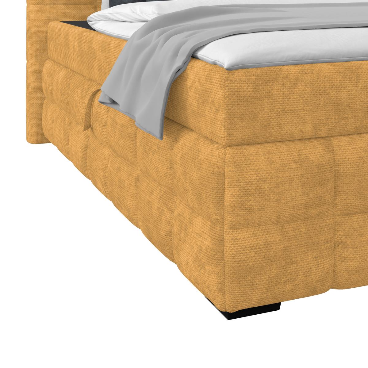 PAT BOX VEGA - auriu/verde, Trend, lemn/textil (160/200cm) - Modern Living