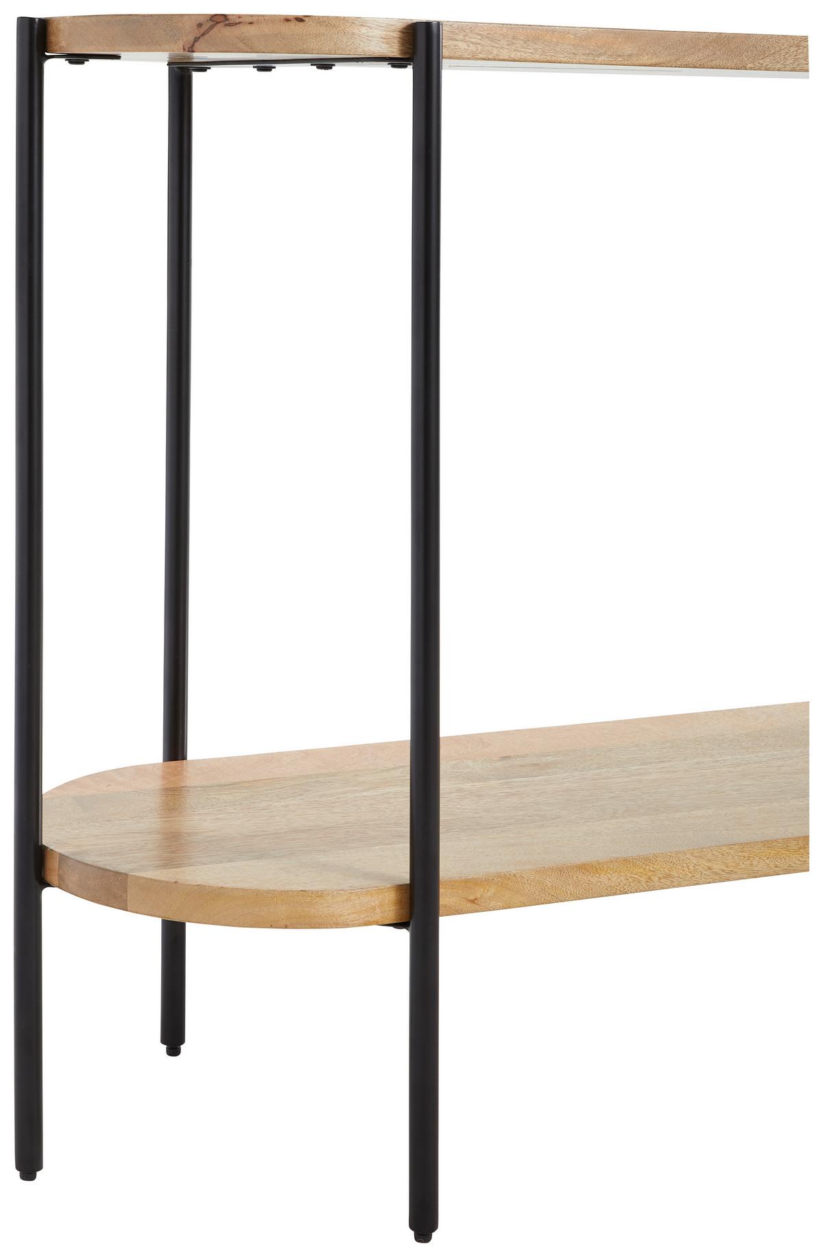 STÓŁ KONSOLA LTZ-312 - czarny/jasnobrązowy, Trend, metal/drewno (140/80/40cm) - Livetastic