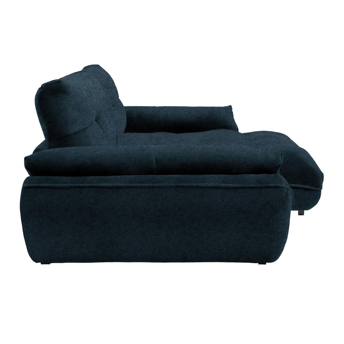 Wohnlandschaft Vivo Royalblau - Royalblau/Schwarz, MODERN, Kunststoff/Textil (317/63/179cm) - Premium Living