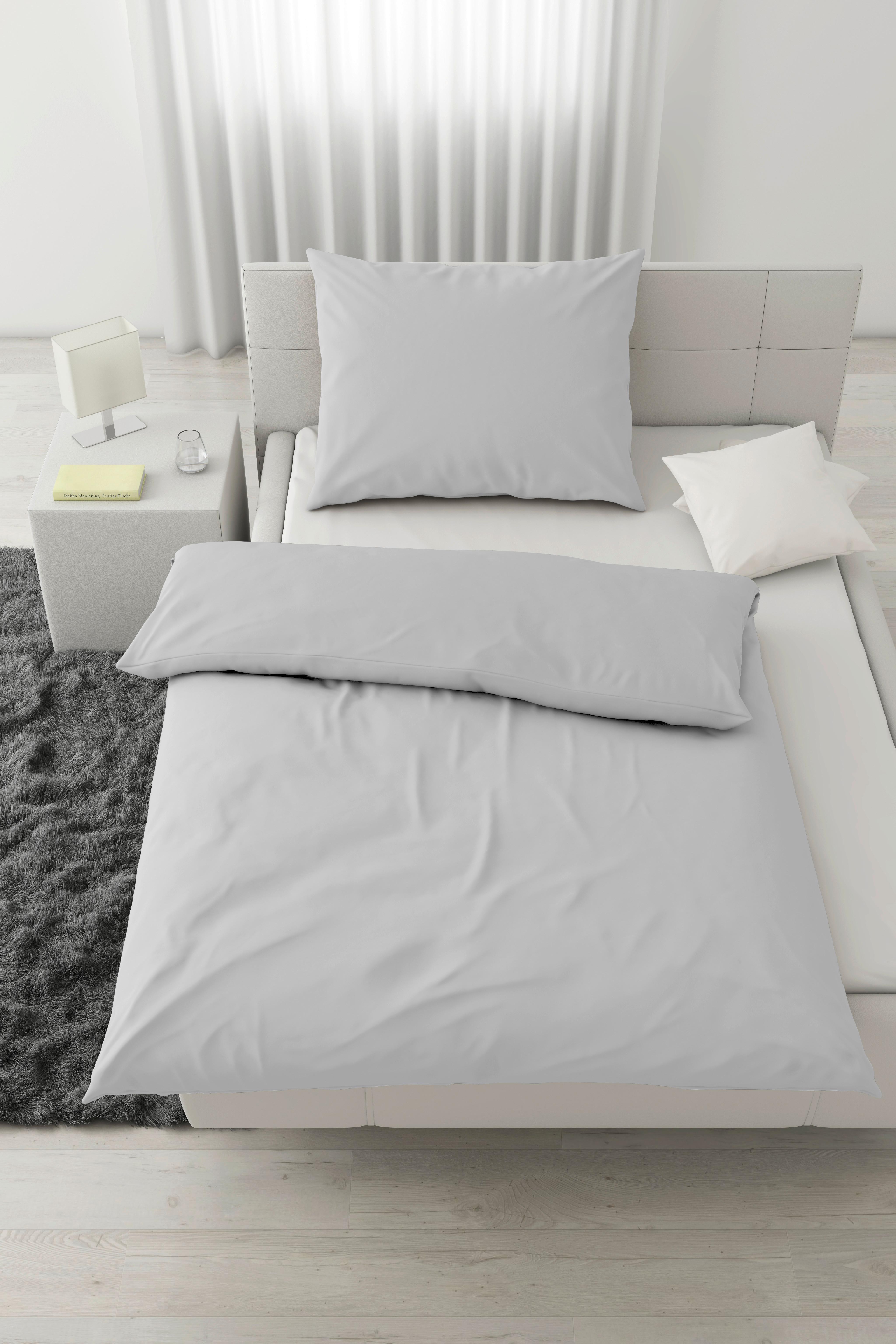 Posteljnina Stone Washed Uni, Svetlo Siva, 60/80, 140/200 - svetlo siva, Romantika, tekstil (140/200cm) - Modern Living