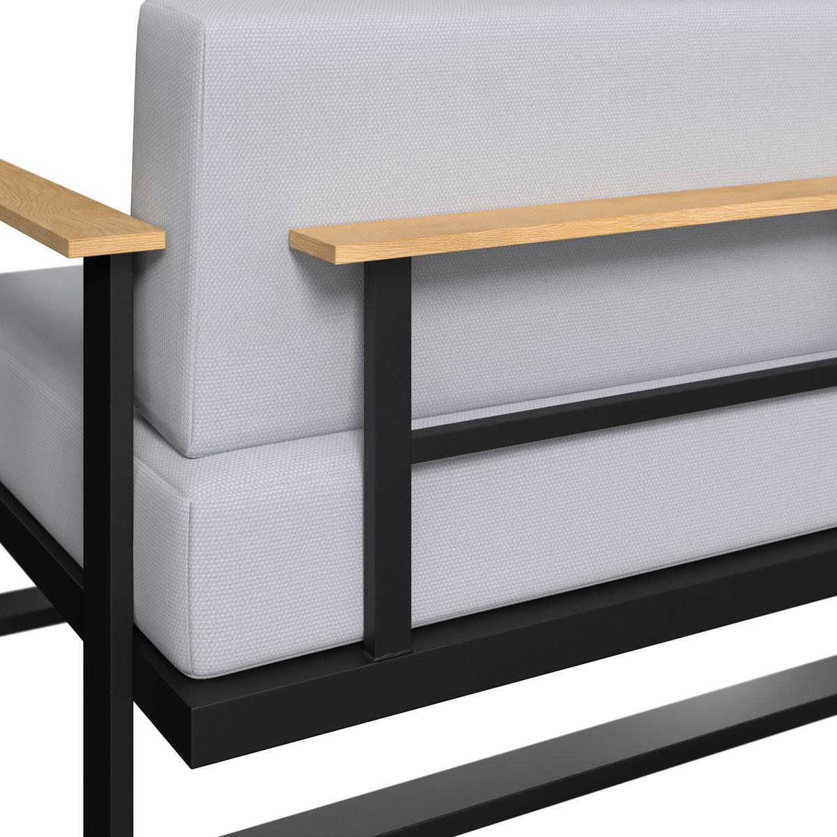 Lounge Garnitura Fabrizia, Siva, 4-Delno - siva, Moderno, kovina/tekstil - Bessagi Garden