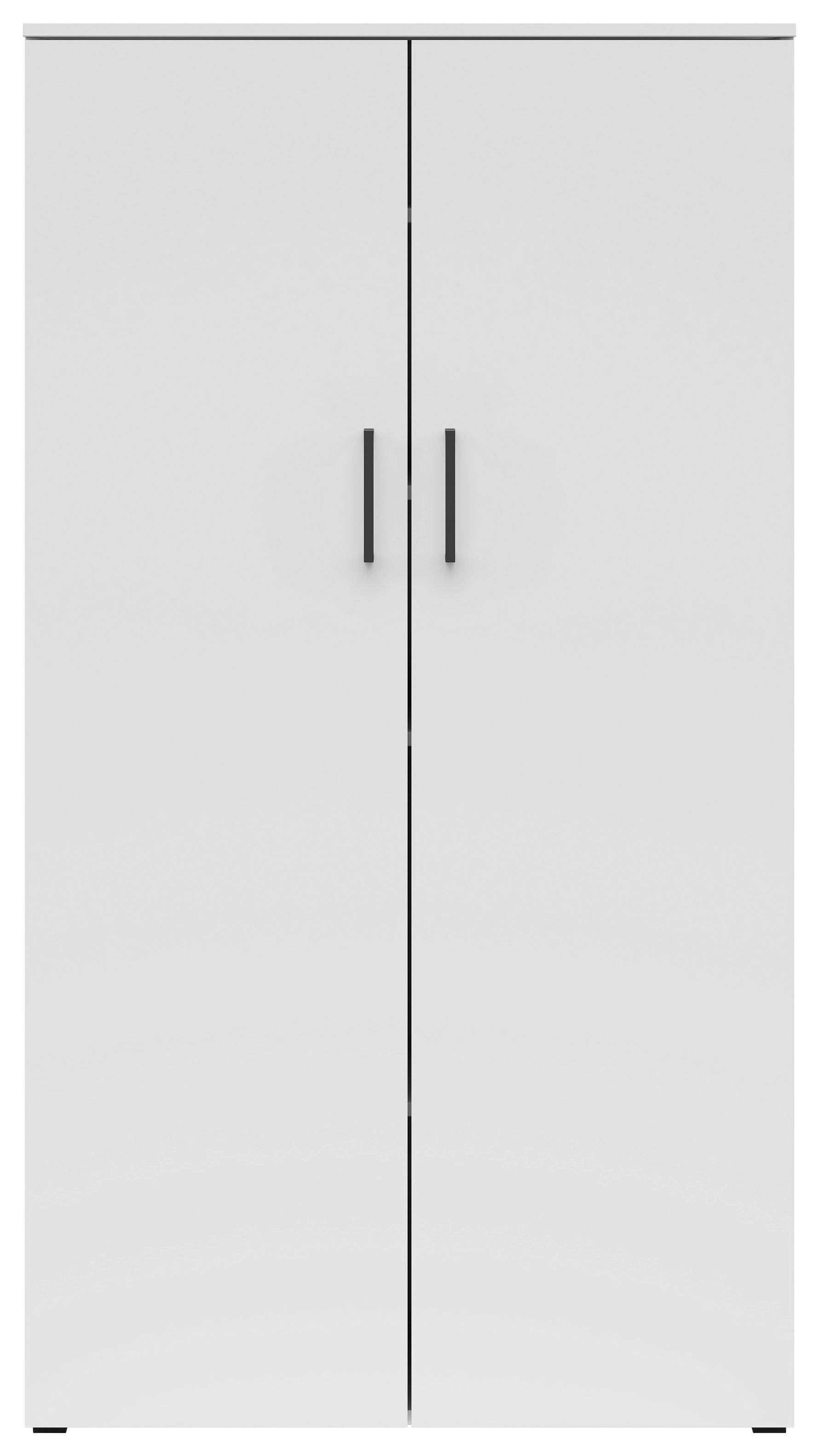 Schrank Multistauraum Weiß - Schwarz/Weiß, MODERN, Holzwerkstoff/Kunststoff (80/147/40cm) - Mömax