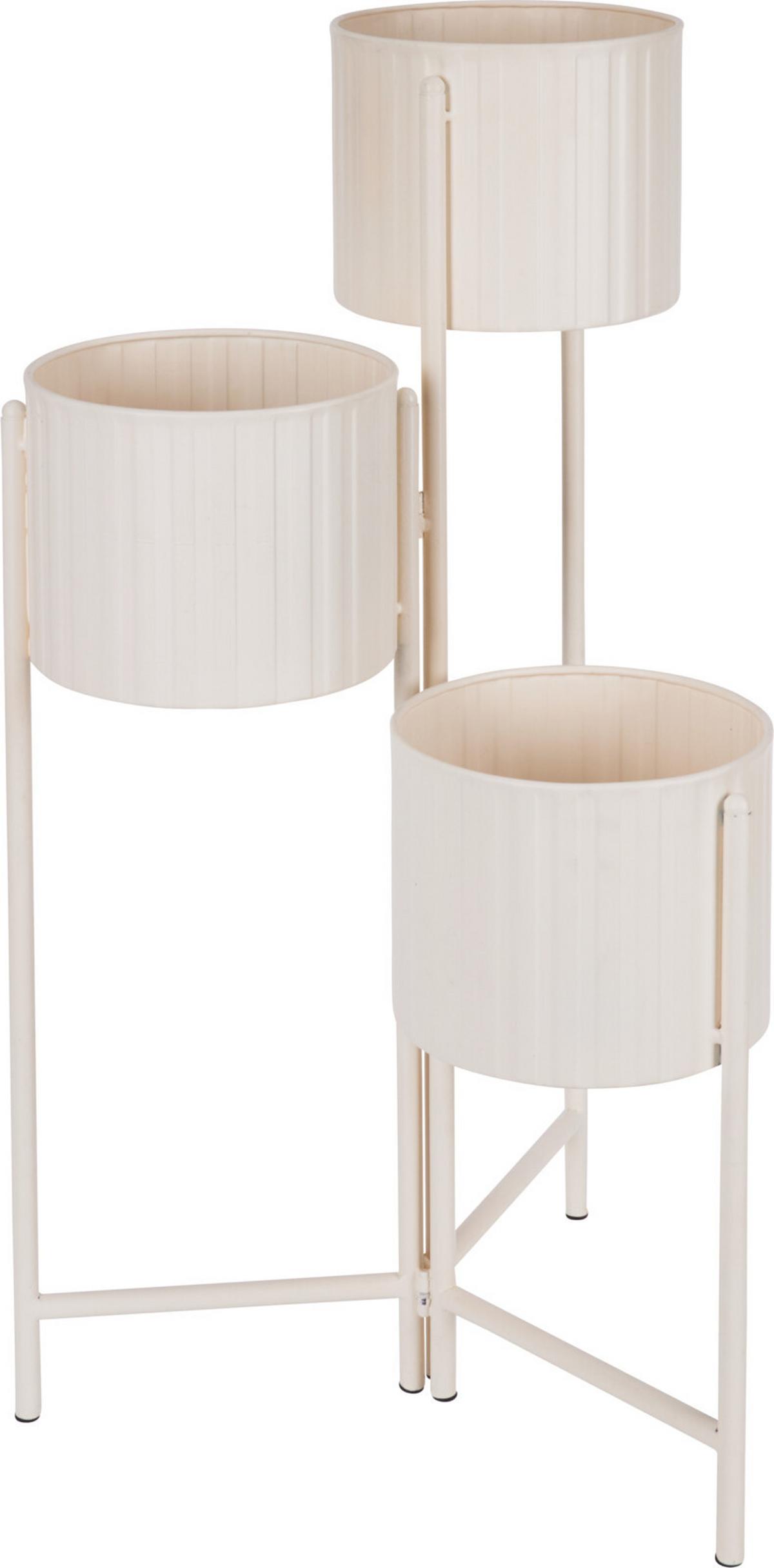 Növénytartó Flowers - fehér, fém (39/29/68cm)