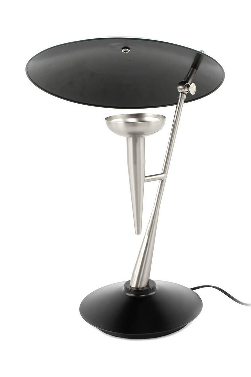 Tischleuchte Tischlampe Flyer 125 - Silberfarben/Schwarz, Trend, Metall (36/36/50cm) - Kayoom