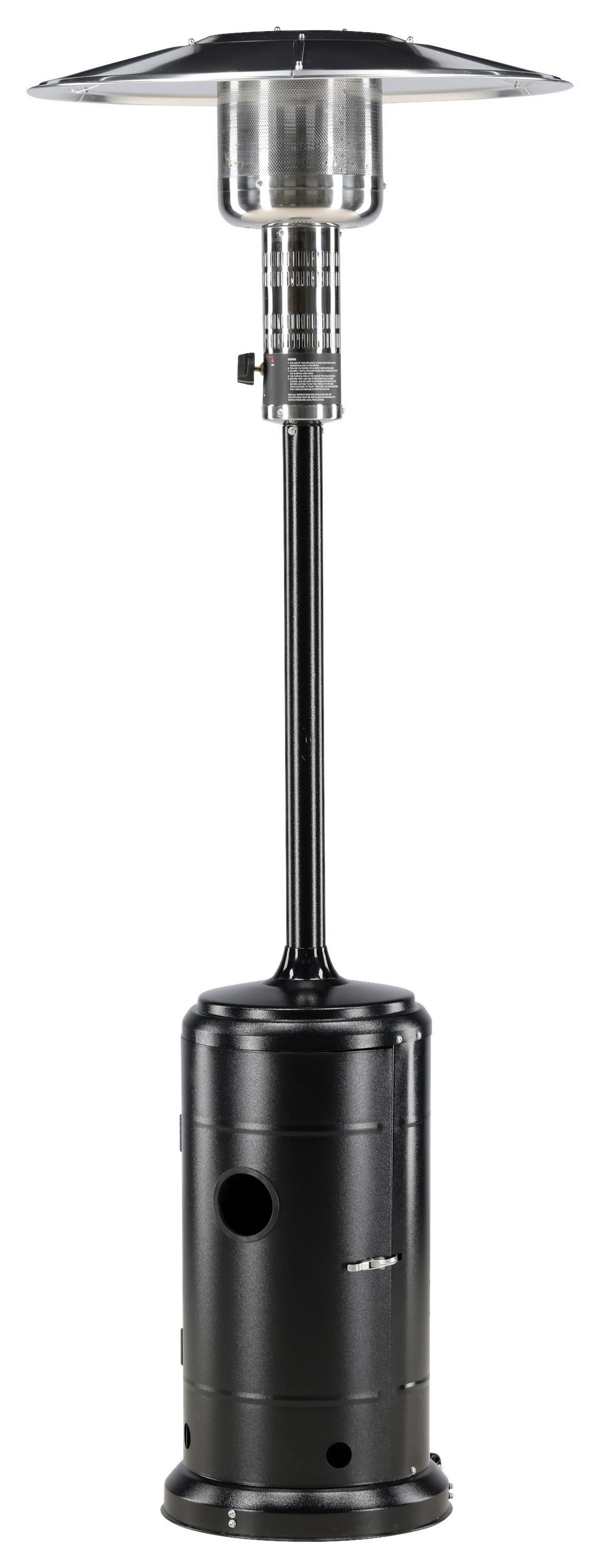 Terrassenstrahler Hottie ca. 81,5x225x82 cm Schwarz - Silberfarben/Schwarz, KONVENTIONELL, Metall (81.5/225/82cm) - Gardenson