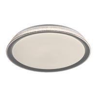 LED-Deckenleuchte Lolasmart Kari max. 40 Watt - Silberfarben/Weiß, Design, Kunststoff/Metall (51/51/9cm)