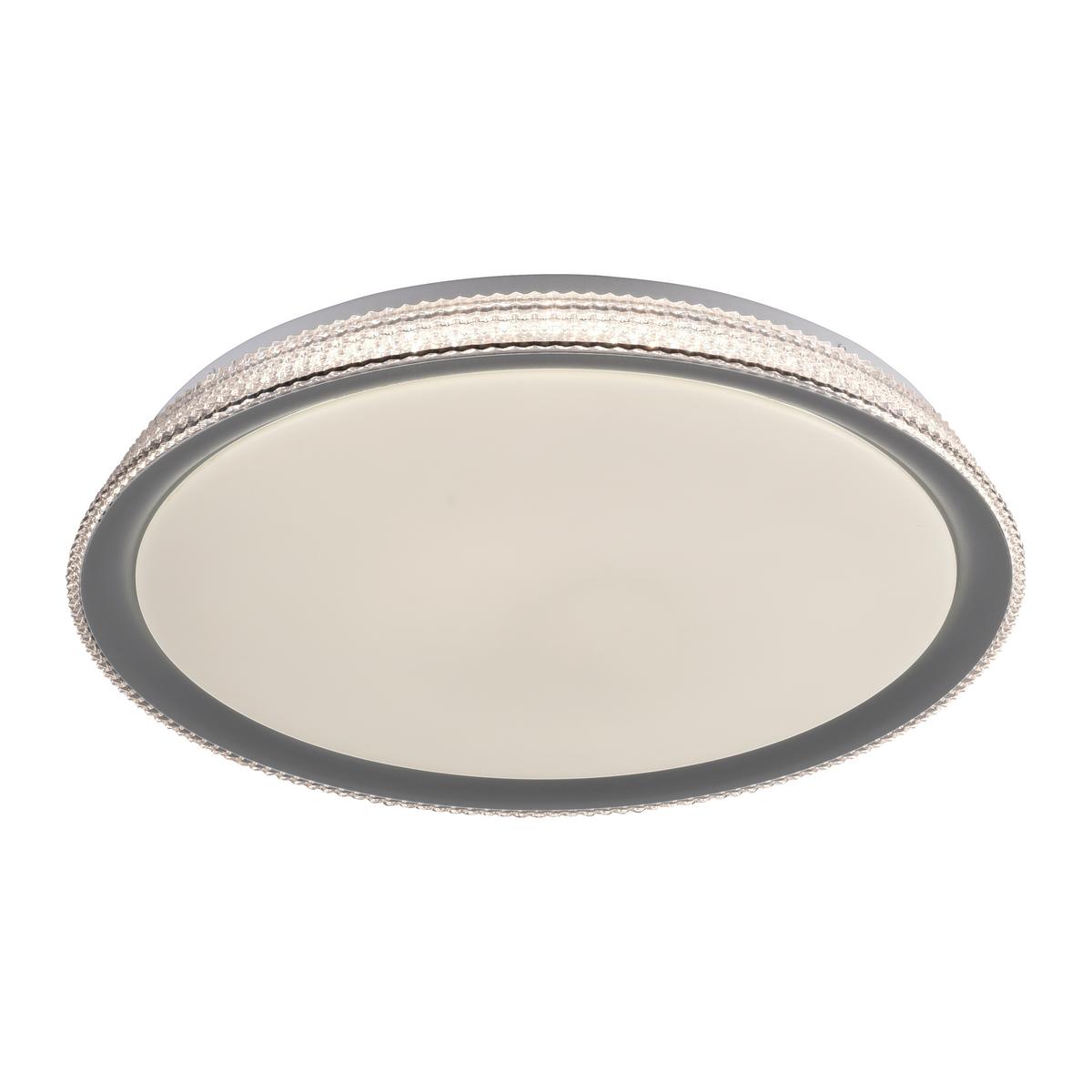 LED-Deckenleuchte Lolasmart Kari max. 40 Watt - Silberfarben/Weiß, Design, Kunststoff/Metall (51/51/9cm)