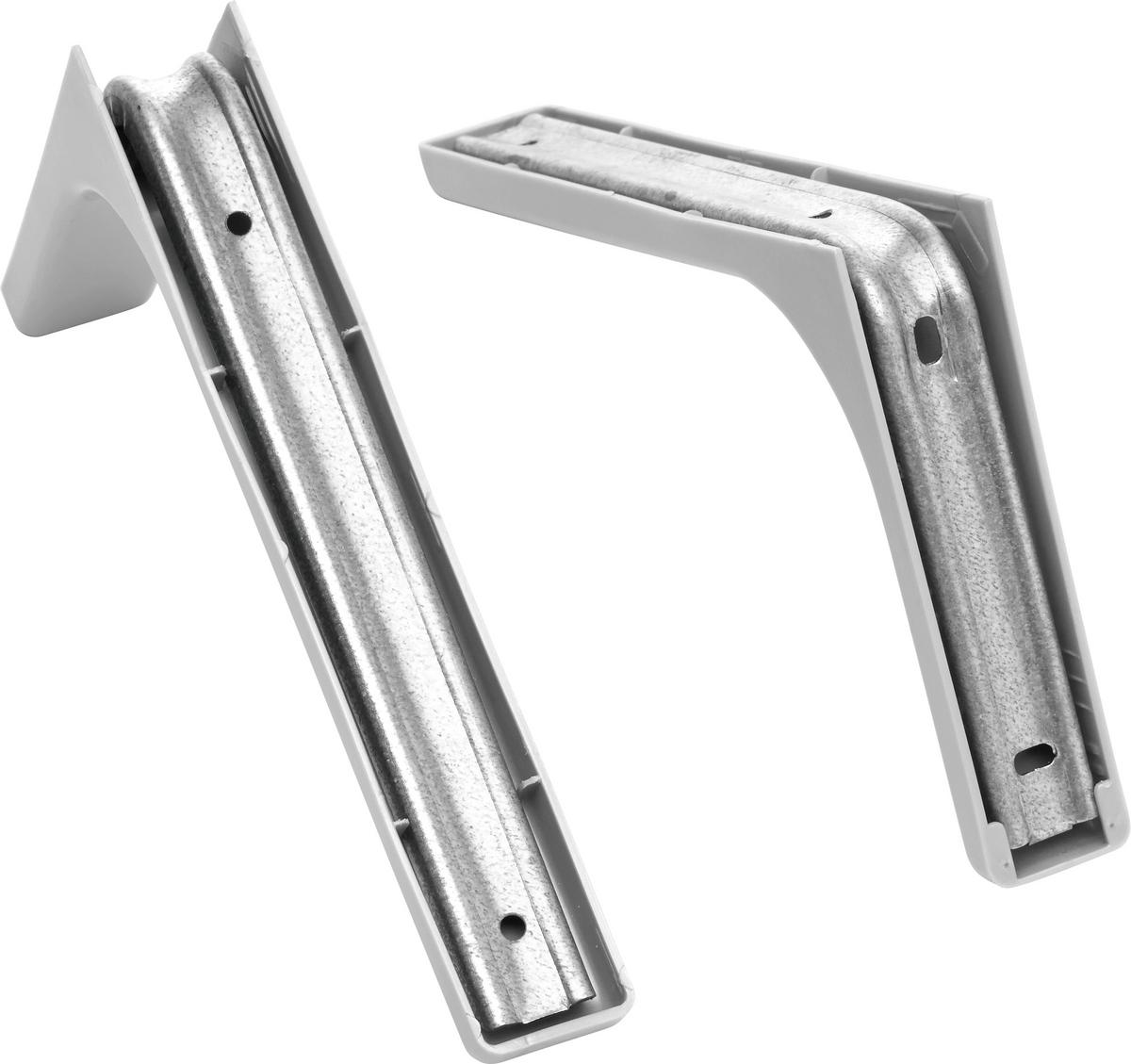 Wandhalter Silberfarben aus Metall - Silberfarben, Metall (24cm) - Mömax