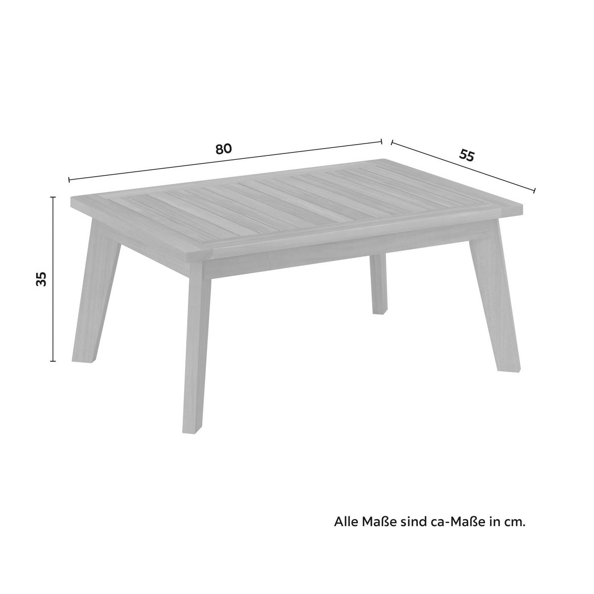 Baštenska Garnitura Michi - boja akacije/zelena, Prirodno, drvo/tekstil (124/75/75cm) - Mömax