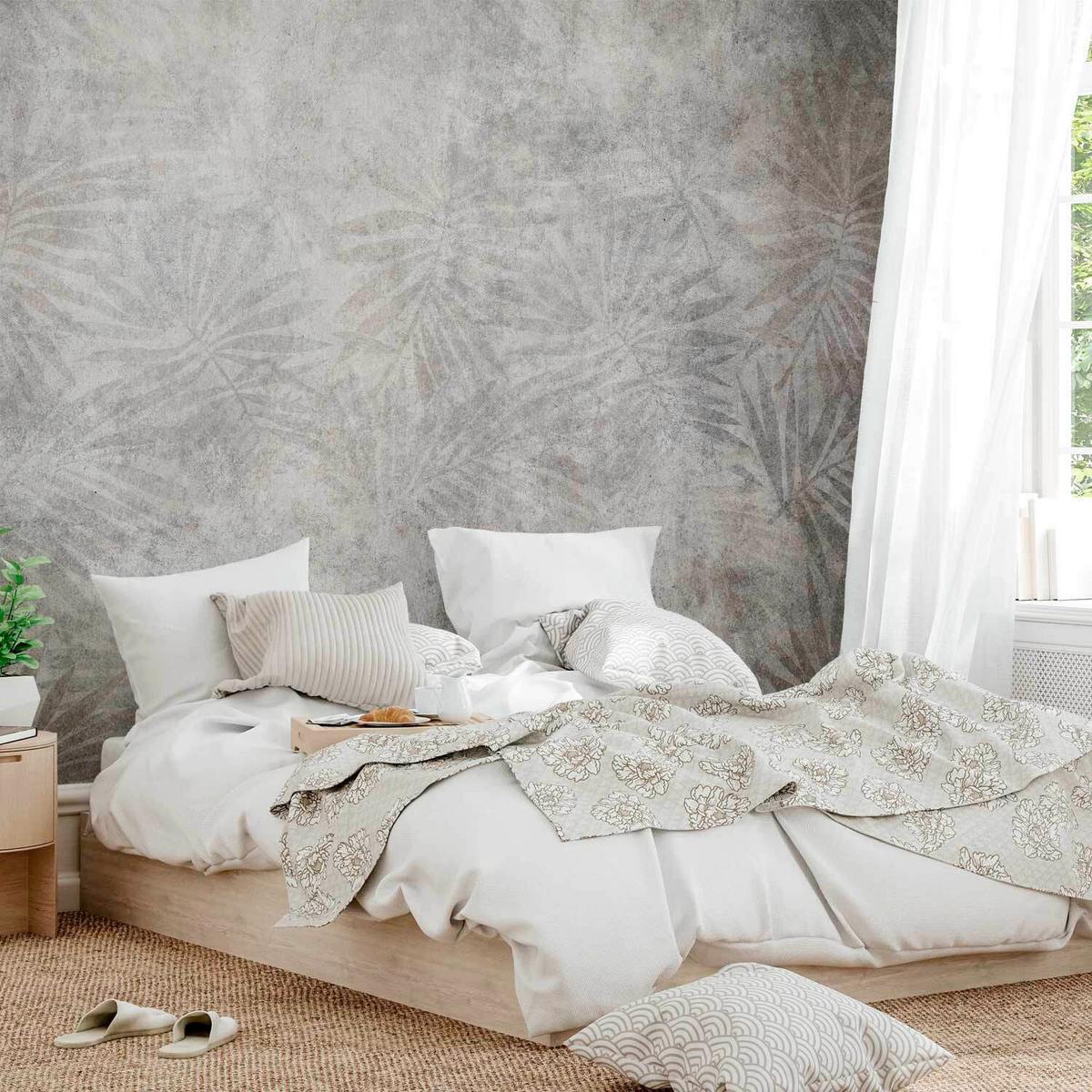 Fototapeta Nature In The Dark, 300x210cm - siva/svetlo siva, Trendi, tekstil (300/210cm) - artgeist