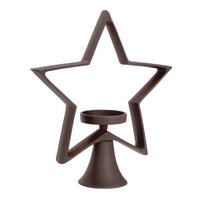 Kerzenhalter Mukayle Braun matt - Braun, LIFESTYLE, Metall (31/9,5/34cm)