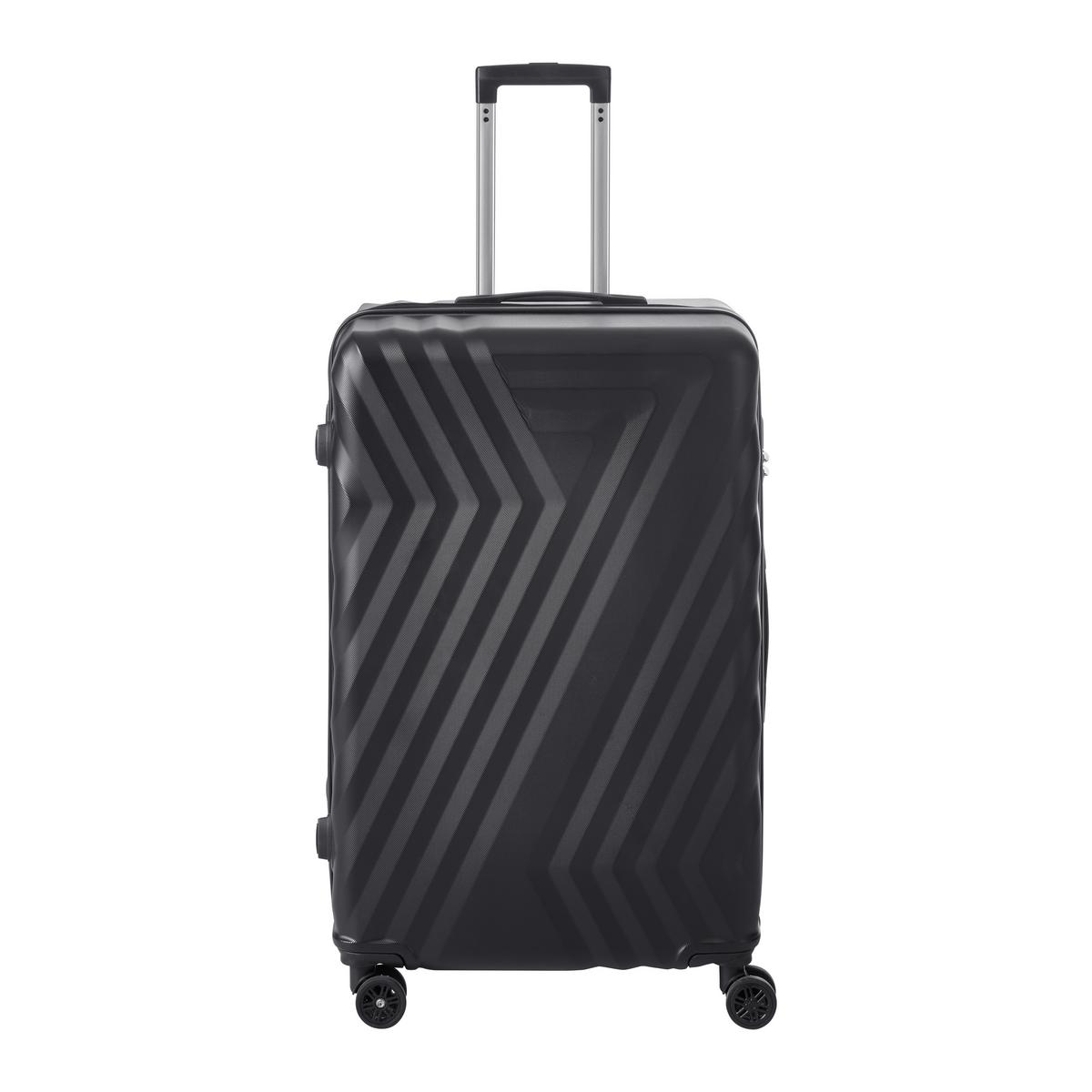 Reisekofferset Budapest Schwarz, 3-teilig - Schwarz, KONVENTIONELL, Kunststoff/Textil - Mömax