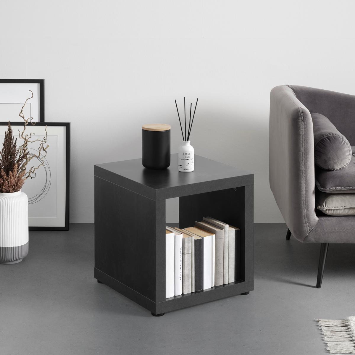 Beistelltisch in Schwarz - Schwarz, Modern, Holzwerkstoff (40/41/40cm) - Mömax