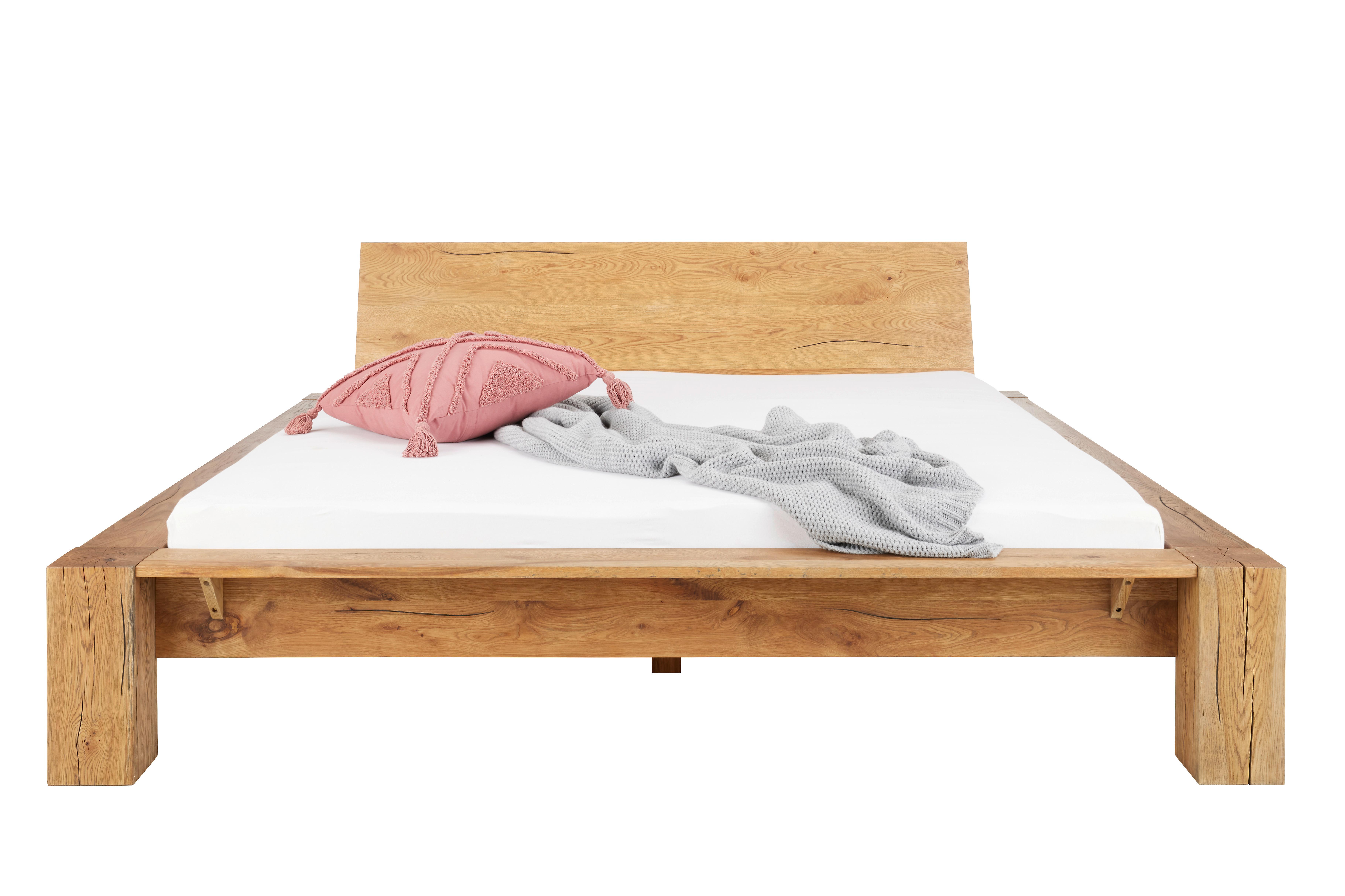 Bett aus Massiv Holz ca. 180x200 - Eichefarben, Lifestyle, Holz (180/200cm) - Zandiara