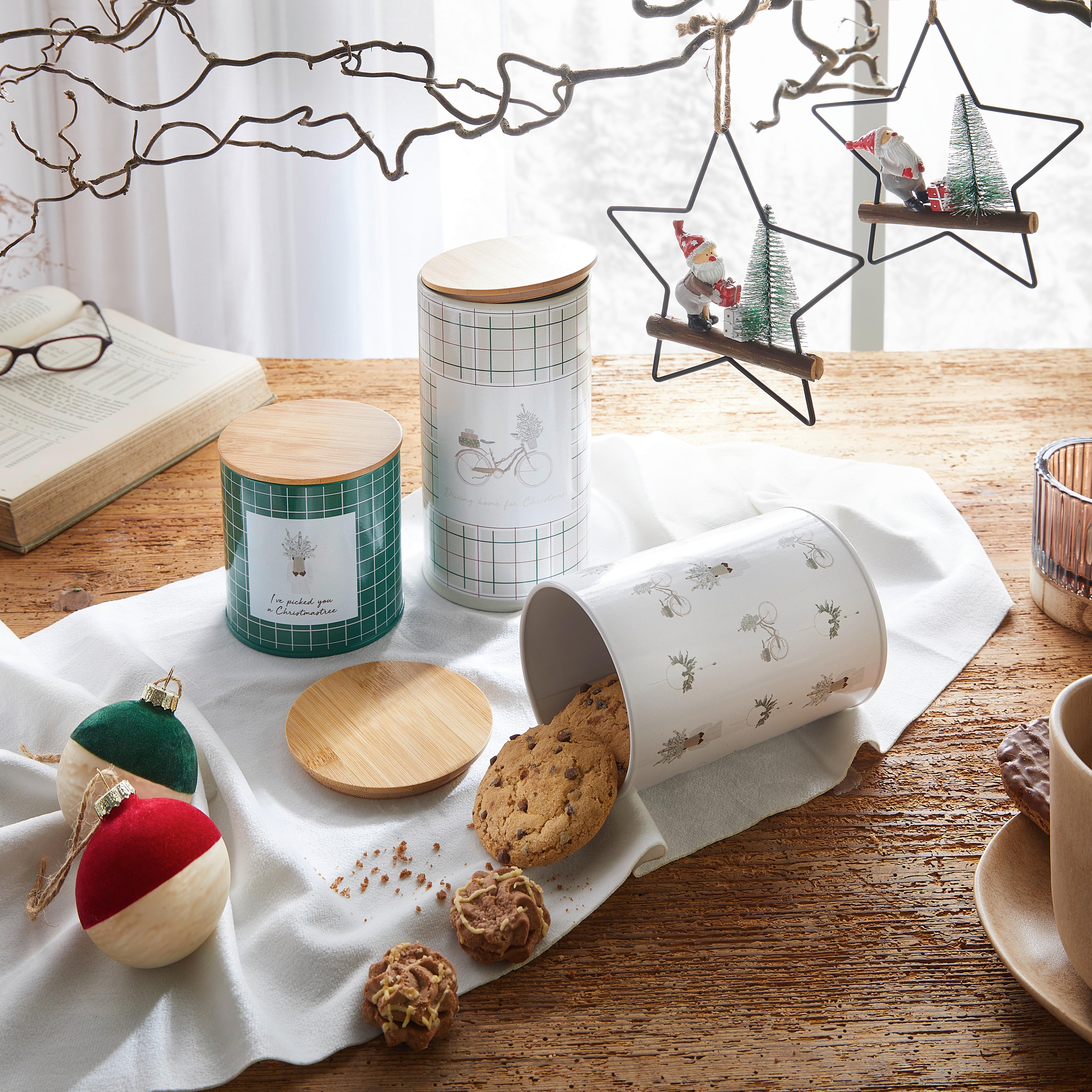 Posoda Za Piškote Xmas - večbarvno/naravne barve, Konvencionalno, kovina/les (10/10cm) - Modern Living