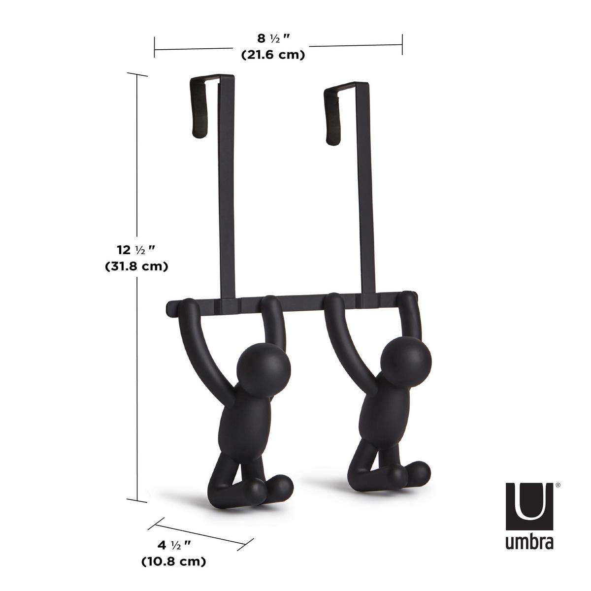 WIESZAK NA DRZWI 1004260-040 - czarny, Basics, tworzywo sztuczne/metal (11/30/22cm) - Umbra